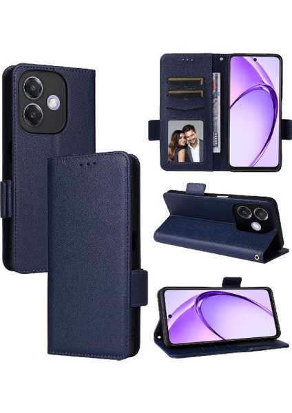 Oppo Için Flip Case A3X 4g/5g Cüzdan Kart Yuvaları Tutucu Yan Toka Manyetik (Yurt Dışından)