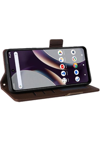 Blu G54 Yan Toka Pu Deri Manyetik Cüzdan Kart Yuvaları Için Flip Case (Yurt Dışından)