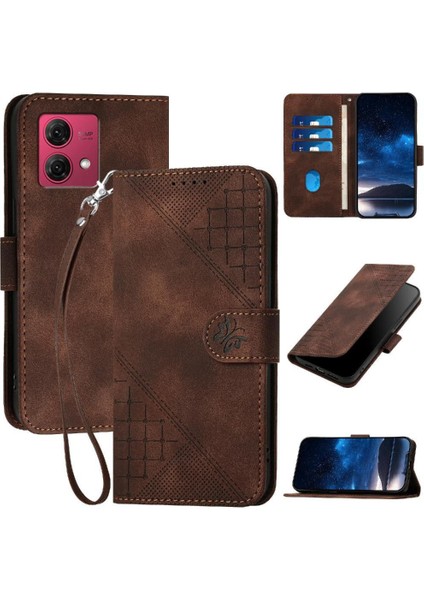 Motorola Moto G84 5g Için Ayrılabilir El Kayışı ve Kredi ile Flip Case (Yurt Dışından)