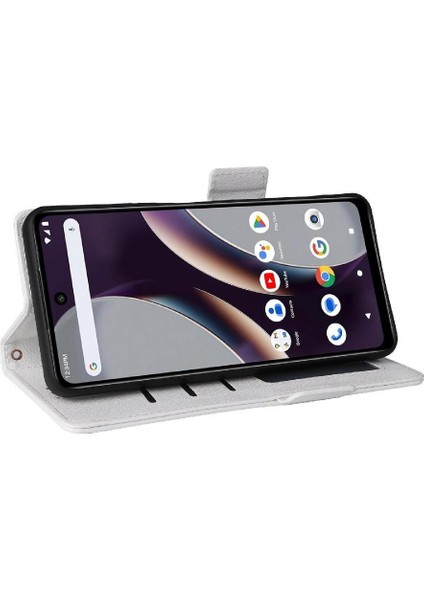 Blu G54 Yan Toka Pu Deri Manyetik Cüzdan Kart Yuvaları Için Flip Case (Yurt Dışından)