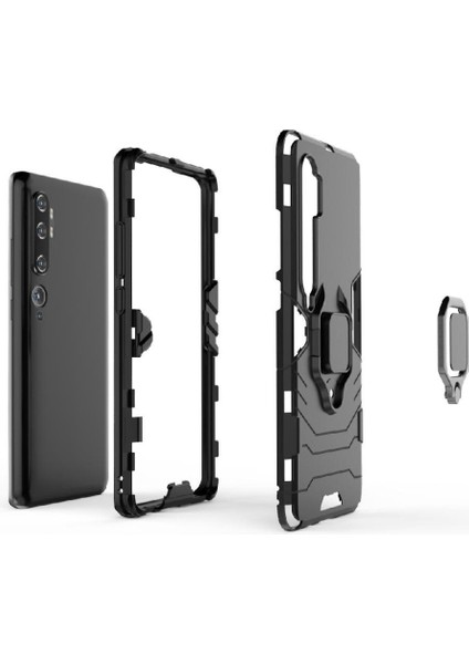 Halka Araba Dağı Kickstand Vaka Xiaomi Mi Cc9 Pro Askeri Sınıf Metal (Yurt Dışından)