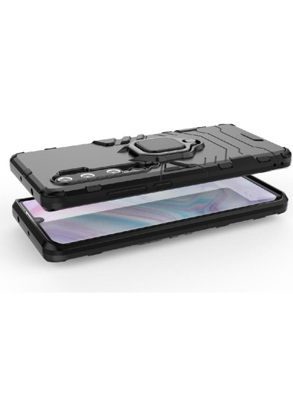 Halka Araba Dağı Kickstand Vaka Xiaomi Mi Cc9 Pro Askeri Sınıf Metal (Yurt Dışından)