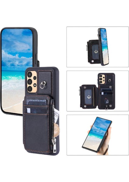 Cüzdan Kılıf Samsung Galaxy A52 4g/5g Flip Folio Kılıf 3 Büyük Kart Pu (Yurt Dışından)