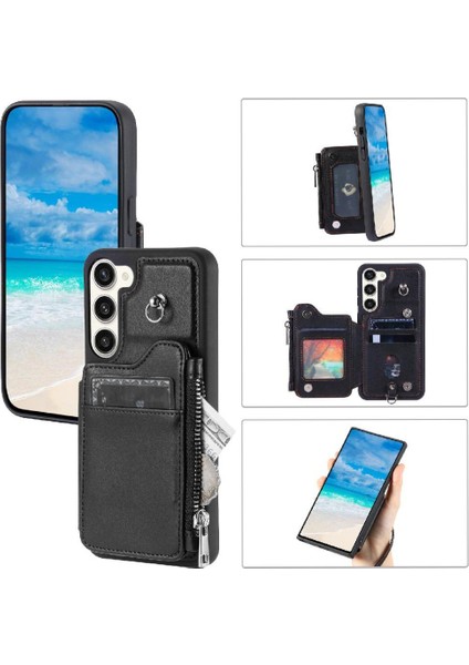 Samsung Galaxy S23 Flip Folio Kılıf Için Cüzdan Durumda Kickstand Rfıd Engelleme (Yurt Dışından)