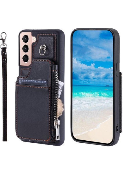 Samsung Galaxy S21 Rfıd Engelleme 3 Büyük Kart Pu Deri Cüzdan Kılıf (Yurt Dışından)