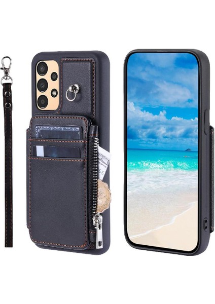 Cüzdan Kılıf Samsung Galaxy Için A53 5g Pu Deri 3 Büyük Kart Rfıd Flip (Yurt Dışından)