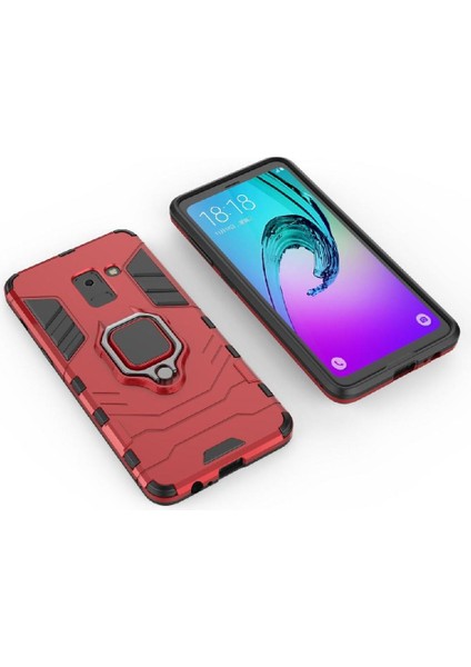 Halka Araba Dağı Kickstand Kılıf Samsung Galaxy A8 2018 Kickstand Metal (Yurt Dışından)