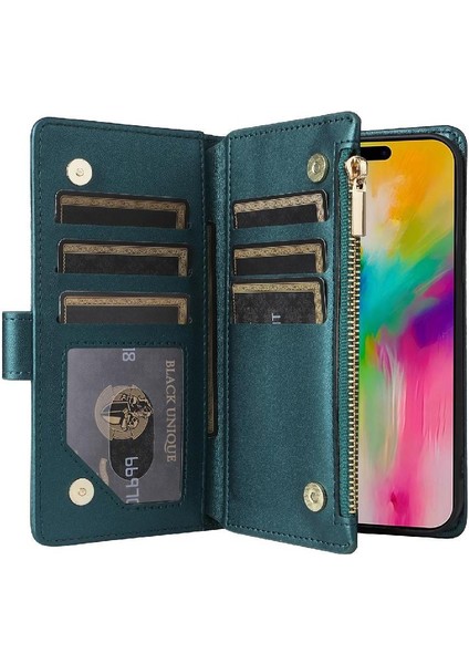 IPhone 16 Için Flip Case Artı Darbeye Cüzdan Kart Yuvaları Kayış (Yurt Dışından) fırsatları