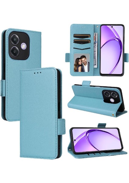 Oppo Için Flip Case A3X 4g/5g Cüzdan Kart Yuvaları Tutucu Yan Toka Manyetik (Yurt Dışından)