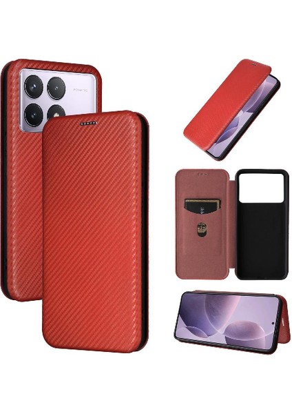Xiaomi Redmi K70 Pro Için Flip Case Tam Koruma Deri Folio Kapak (Yurt Dışından)