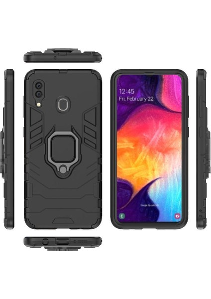 Halka Araba Dağı Kickstand Kılıf Samsung Galaxy Için A30 Kickstand Metal Halka (Yurt Dışından)