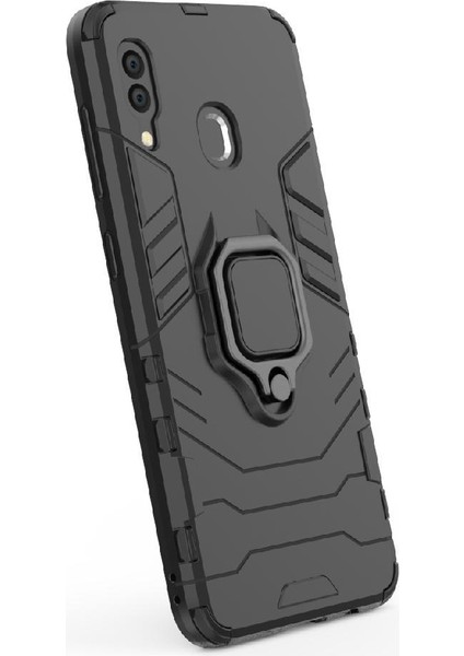 Halka Araba Dağı Kickstand Kılıf Samsung Galaxy Için A30 Kickstand Metal Halka (Yurt Dışından)