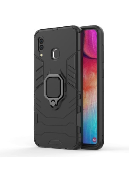 Halka Araba Dağı Kickstand Kılıf Samsung Galaxy Için A30 Kickstand Metal Halka (Yurt Dışından)