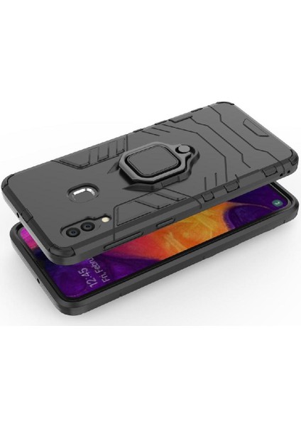 Halka Araba Dağı Kickstand Kılıf Samsung Galaxy Için A30 Kickstand Metal Halka (Yurt Dışından)