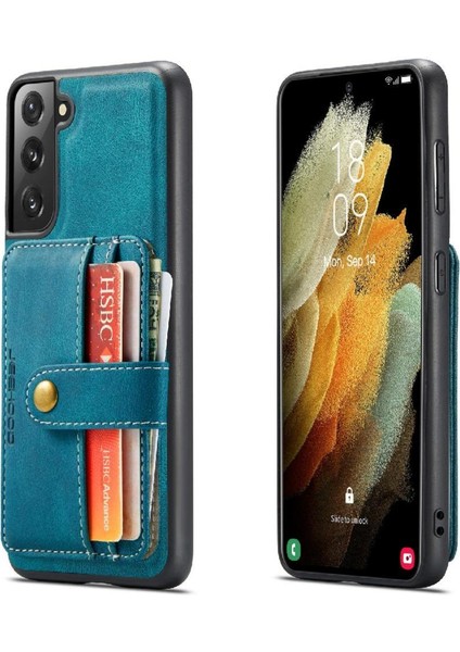 Samsung Galaxy S21 Kablosuz Şarj Cüzdan Manyetik Rfıd Için Kılıf (Yurt Dışından)