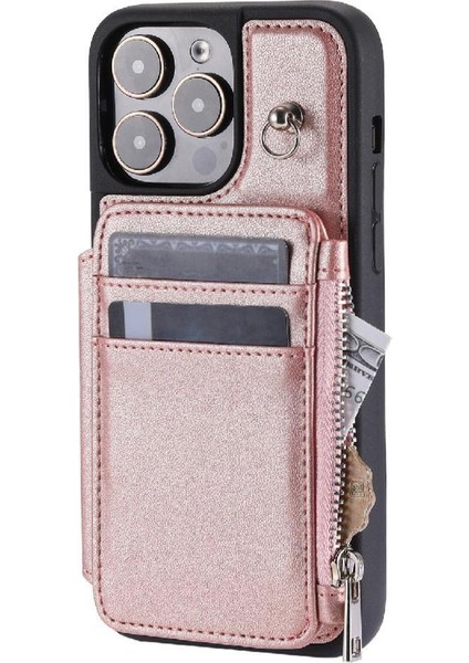 IPhone 15 Için Cüzdan Durumda Pro Rfıd Engelleme Flip Folio Kılıf Kickstand Pu 3 (Yurt Dışından)