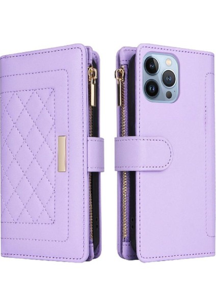 IPhone 13 Için Flip Case Pro Max Kayış Kart Yuvaları Cüzdan Darbeye (Yurt Dışından)
