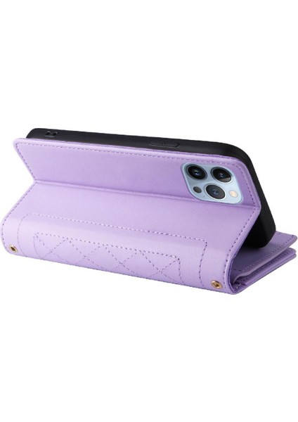 IPhone 14 Için Flip Case Pro Darbeye Cüzdan Kayış Kart Yuvaları (Yurt Dışından)