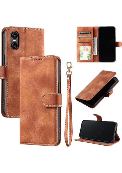 Sony Xperia 10 Vı Için Flip Case Manyetik Pu Deri Bilek Kayışı Kickstand (Yurt Dışından) fırsatları