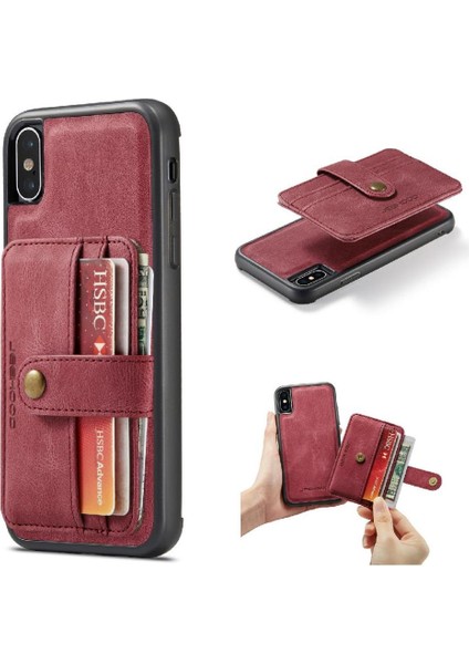 IPhone X/xs Cüzdan Manyetik Kablosuz Şarj Rfıd Engelleme Için Kılıf (Yurt Dışından)