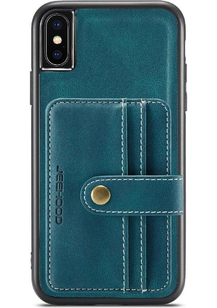 IPhone X/xs Cüzdan Manyetik Kablosuz Şarj Rfıd Engelleme Için Kılıf (Yurt Dışından)