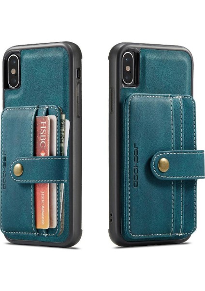 IPhone X/xs Cüzdan Manyetik Kablosuz Şarj Rfıd Engelleme Için Kılıf (Yurt Dışından)
