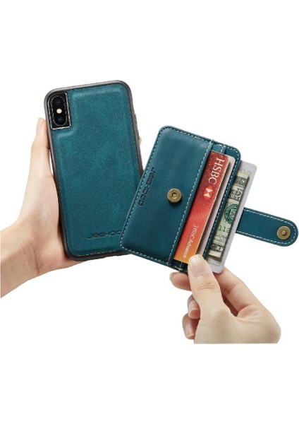 IPhone X/xs Cüzdan Manyetik Kablosuz Şarj Rfıd Engelleme Için Kılıf (Yurt Dışından)