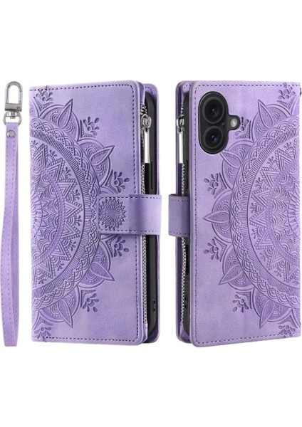 El Kayışı ile IPhone 16 Için Flip Case Birden Fazla Kart Kickstand Getirmek (Yurt Dışından)