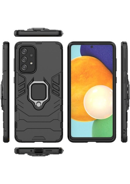 Halka Araba Dağı Kickstand Kılıf Samsung Galaxy A73 5g Metal Halka Tutucu (Yurt Dışından)
