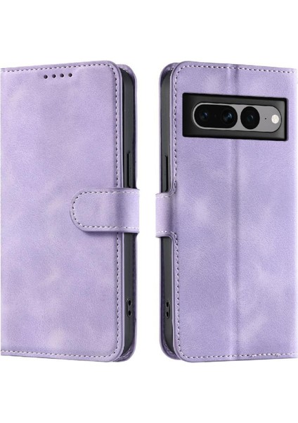 Google Piksel 7 Pro Bilek Kayışı Kickstand Pu Deri Manyetik Için Flip Case (Yurt Dışından)