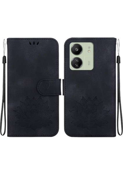 Xiaomi Redmi Için Flip Case Xiaomi 4g/5g Kabartma Lotus Çiçek Cüzdan Kickstand (Yurt Dışından)