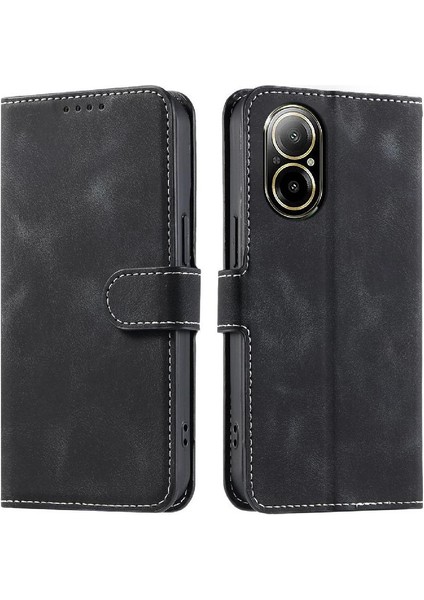 Realme C67 4g Cüzdan Kart Yuvaları Için Flip Case Manyetik Pu Deri Bilek (Yurt Dışından)