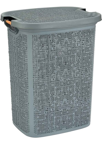 50-99 L Woow Desen Ahşap Kulplu Antistatik Kirli Çamaşır Sepeti 60 Lt - Antrasit Gri 60 x 40 Plasti fiyatları