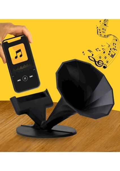 Çok Renkli Akustik Telefon Tutacağı Gramafon Plastik Plastik