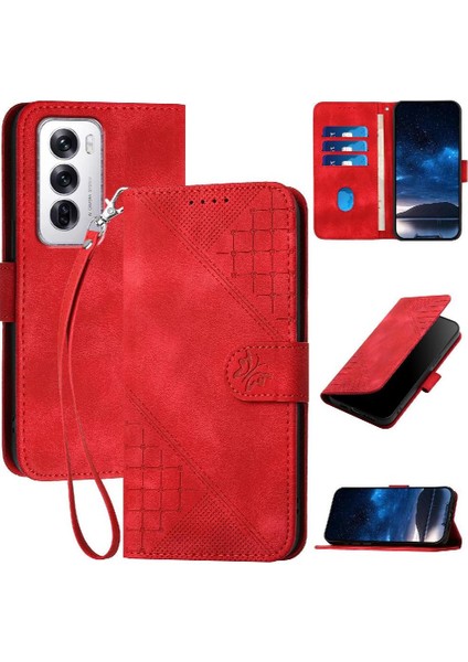 Oppo Oppo 12 5g Için Flip Case Yüksek Kaliteli Deri Telefon Kılıfı Kabartmalı ve (Yurt Dışından)