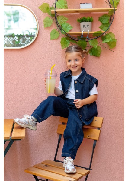 Unisex Mavi Denim Cepli Yelek Orta Kalınlıkta Günlük Kullanım İçin fiyatları