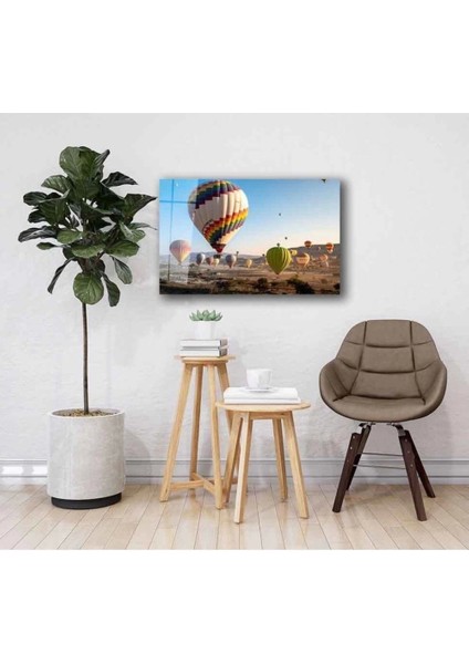 Teknoo- Uçan Balonlar Cam Tablo 4mm Dayanıklı Temperli Cam