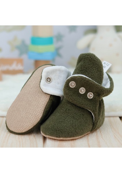 Polar Bebek Pandufu, Kaydırmaz Taban, Ev Botu, Kreş Ayakkabısı Patik, Haki fiyatları