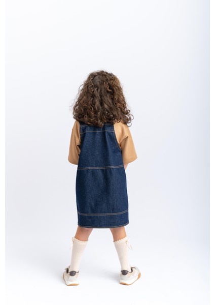 Yan Cepli Kot Jile Elbise Mavi fırsatları