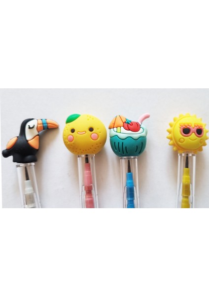 4 Adet 4 Farklı Hawaii Figürü Aloha Hawaii Baby Guicc Dmnc Yumurtlayan Kurşun Kalem