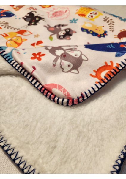 Frontehome Polar Bebek& Çocuk Battaniye ve Çift Katlı Hayvan Desenli Kedi Flamingo Tlk Balık modelleri