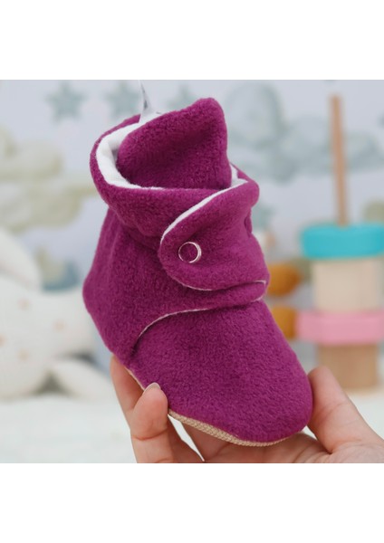 Polar Bebek Pandufu, Kaydırmaz Taban, Ev Botu, Kreş Ayakkabısı Patik, Mor fırsatları