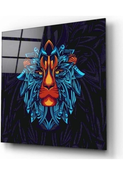 Teknoo- Aslan Motif Cam Tablo