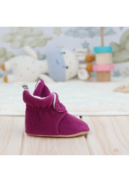 Polar Bebek Pandufu, Kaydırmaz Taban, Ev Botu, Kreş Ayakkabısı Patik, Mor
