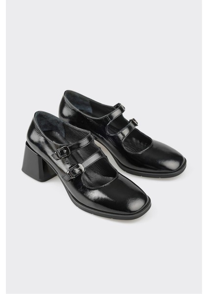 Siyah Deri Kadın Topuklu Ayakkabı fiyatları