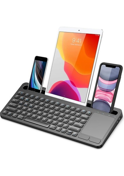 Android Ipad Tablet Pc Uyumlu Bluetooth Kablosuz Klavye & Touchpad