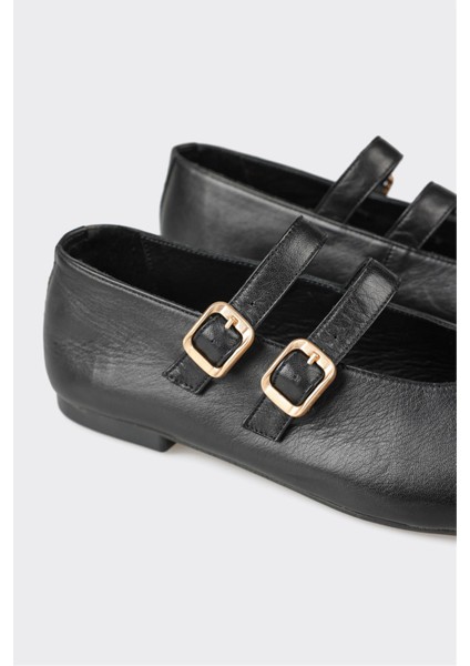 Siyah Deri Kadın Günlük Ayakkabı indirimleri