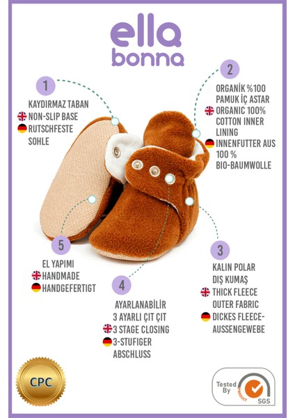 Polar Bebek Pandufu, Kaydırmaz Taban, Ev Botu, Kreş Ayakkabısı Patik, Taba modelleri