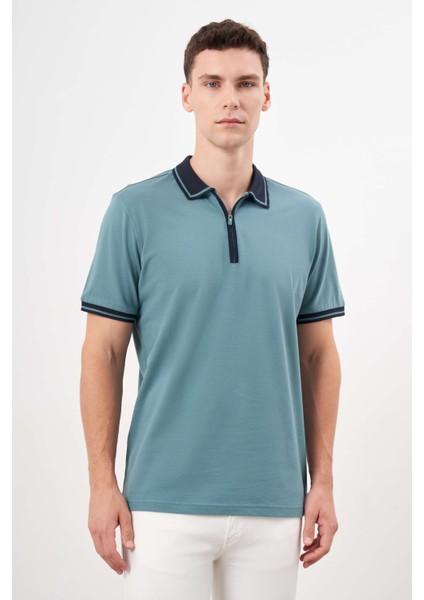 Erkek Yeşil Trend Polo Yaka Dynamic Fit T-Shirt fiyatları