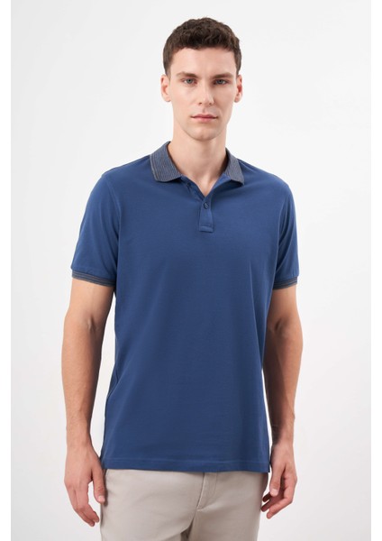 Erkek Marine Trend Polo Yaka Dynamic Fit T-Shirt